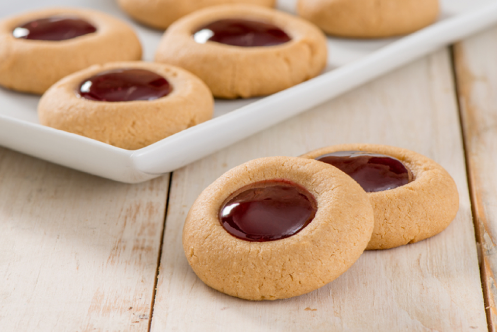 Keksíky s arašidovým maslom a lekvárom. Foto: kraftcanada.com